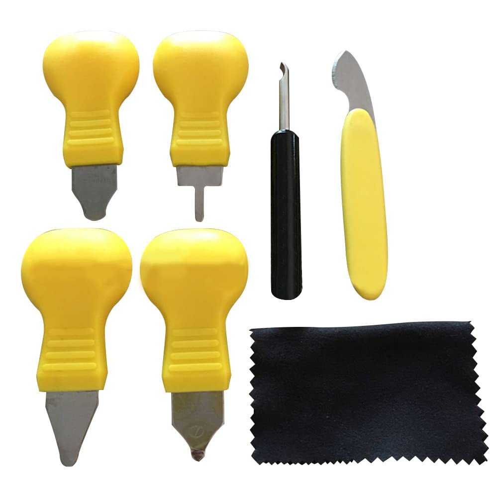 Uhrengehäuse-Entferner, Uhrenhebelklinge + Gehäuseöffner-Messer + Uhrenputztuch