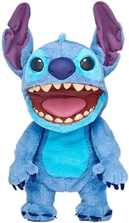 Disney Stitch Puppetronic by Real FX de Lilo & Stitch, Peluche Electrónico de 45 cm, 100+ Combinaciones de Acciones y Sonidos, Juguete Realista con Sensores y Reacciones, 6+ años, Famosa (TTC29000)