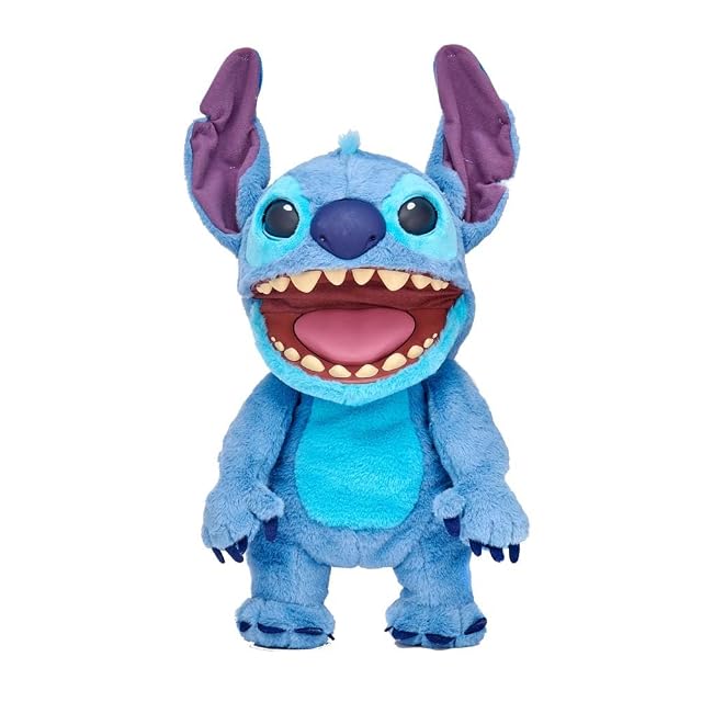 Disney Stitch Puppetronic by Real FX de Lilo & Stitch, Peluche Electrónico de 45 cm