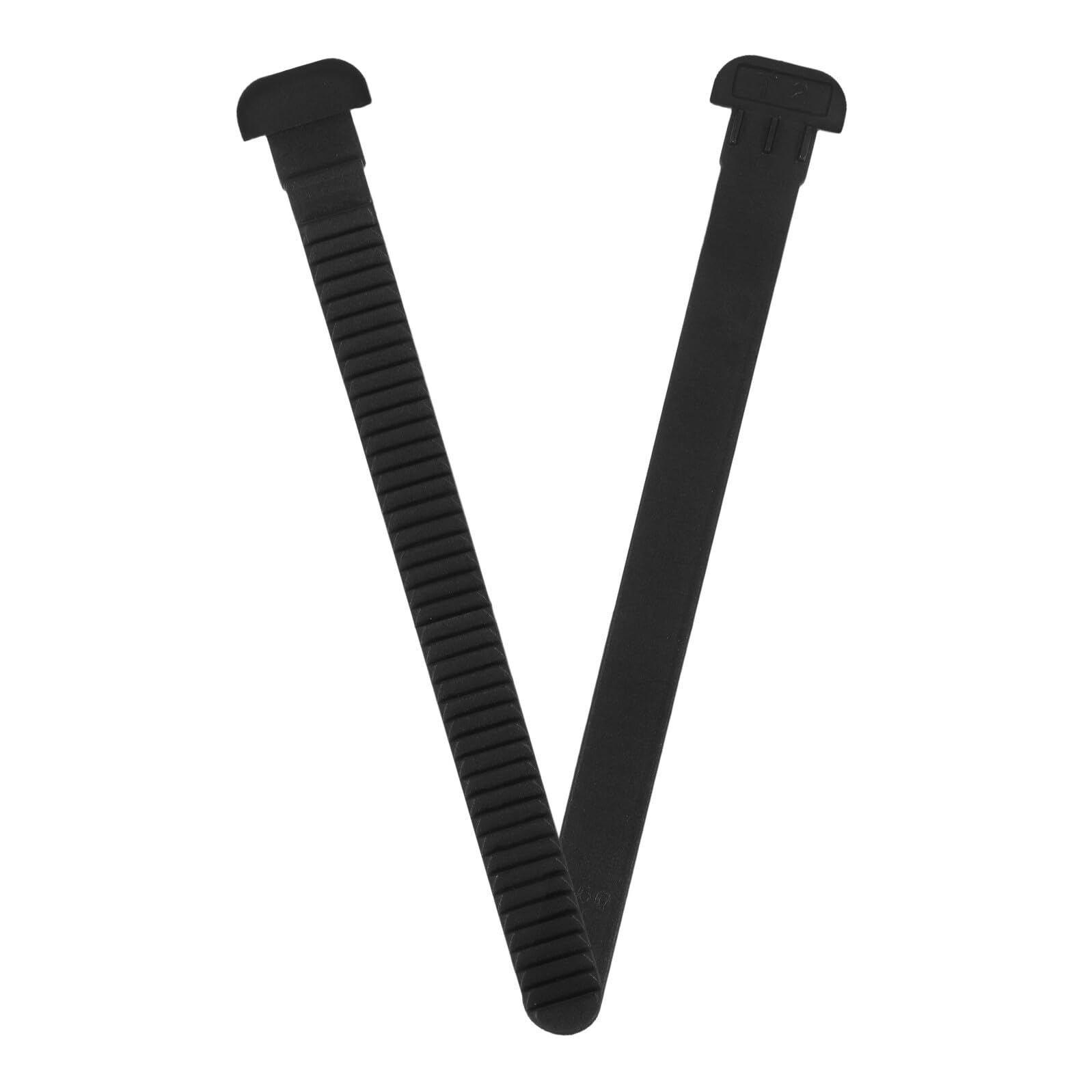 2Pcs Black Snowboard Binding Toe Straps with Ratchet Buckle, Universal Skiing Binding Ladder Strap 150Mm for Snowboard Boots and Inline Skates Repair