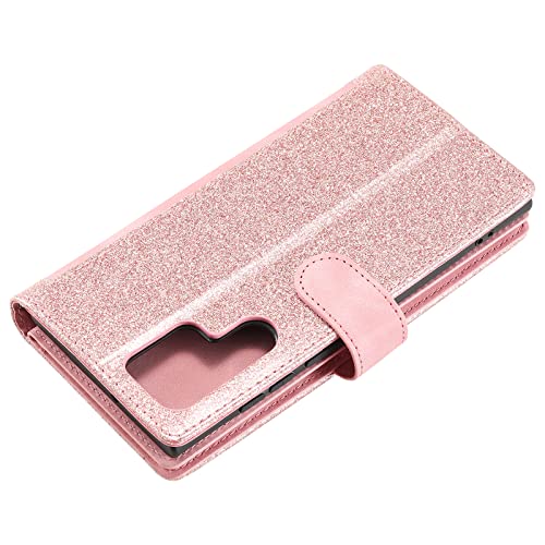 HJHStar Capa carteira para Samsung S22 Ultra 5G, capa protetora de couro com zíper à prova de choque