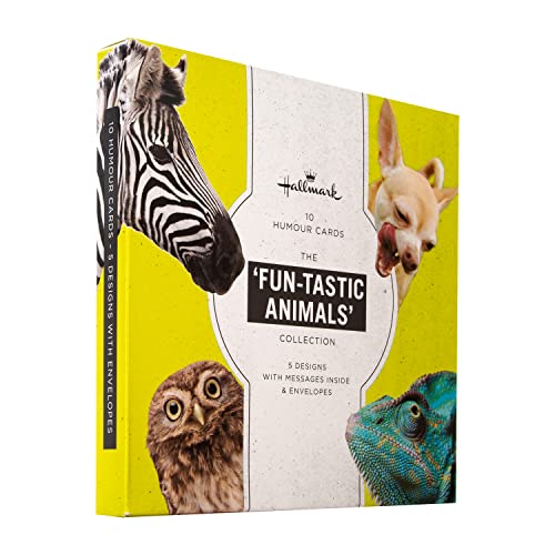 Hallmark Funny Birthday Cards - Multipack of 10 in 5 Photographic Designs