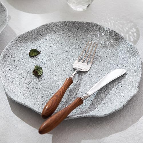 Silverware-Set-for-6-24-Piece-Imitation-Wood-Handle-Stainless-Steel-Flatware-Utensils-Cutlery-Set-Including-Steak-Knife-Fork-and-Spoon-Dishwasher-Safe-Gift-Package-for-Christmas-and-Thanksgiving Silverware Set for 6 24 Piece Imitation Wood Handle Stainless Steel Flatware Utensils Cutlery Set Including Steak Knife Fork and Spoon Dishwasher Safe Gift Package for Christmas and Thanksgiving