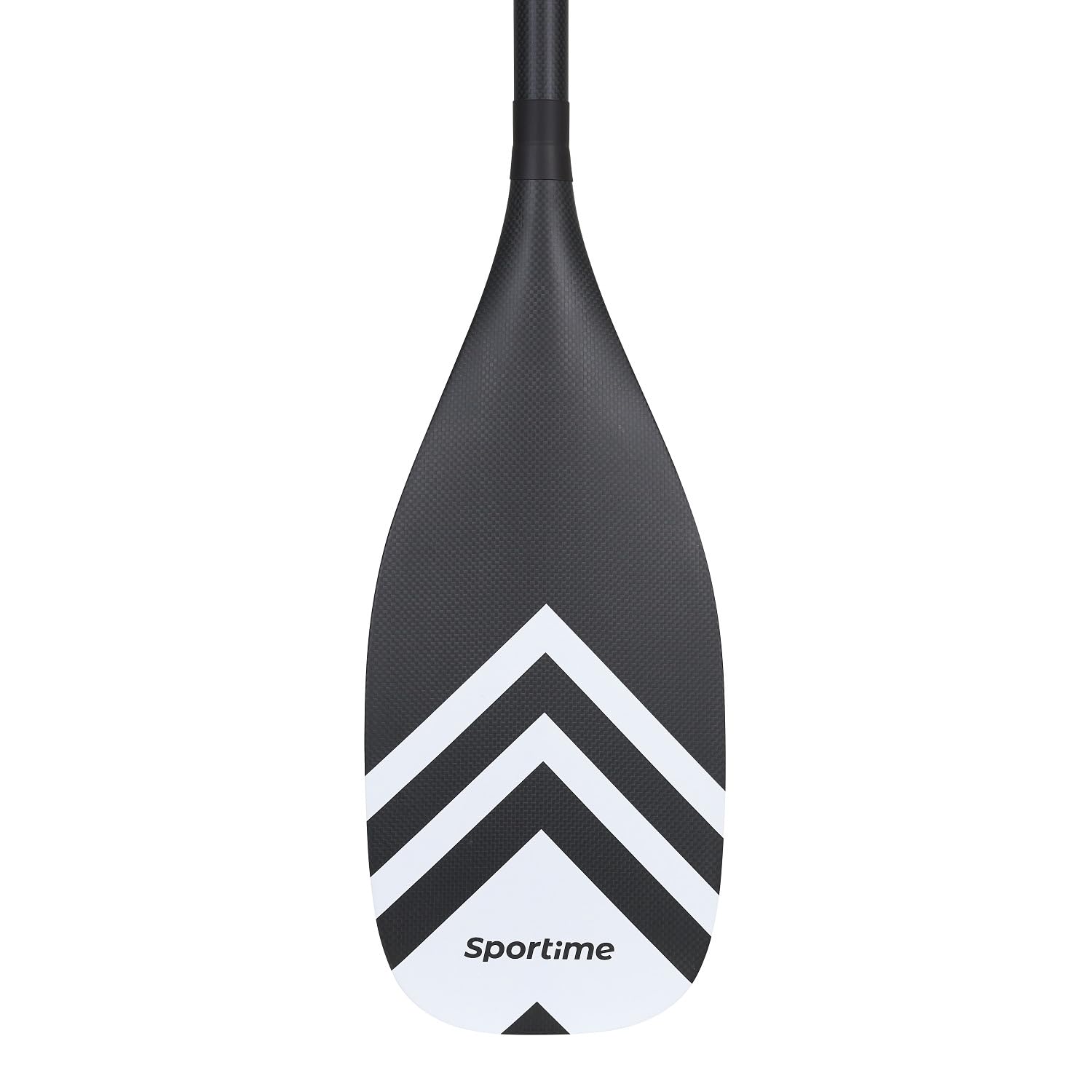 Sportime SUP Paddel Full Carbon | Leicht, robust, sicherer Halt | Verstellbar, für Stand Up Paddling | Schwarz | Ideal für Meer, Wellengang, Anti-Verdrehsicherung