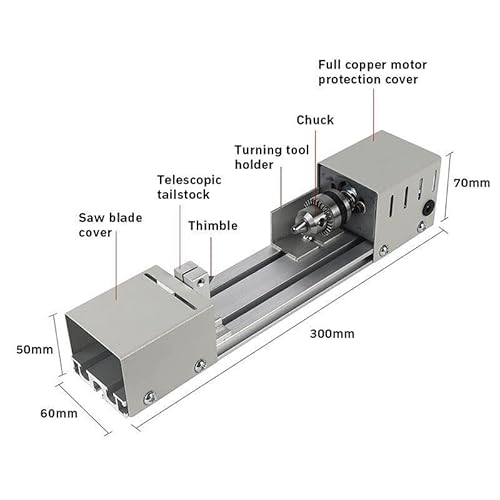 Bachin WOOD LATHE Machine Diy Machining For Table Woodworking Wood Diy Tool Lathe Standard Set thumb #2