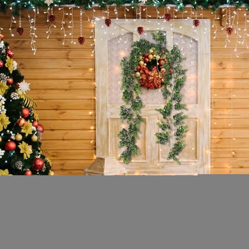 Rotin vert artificiel decoration de cheminee maison interieur - 4