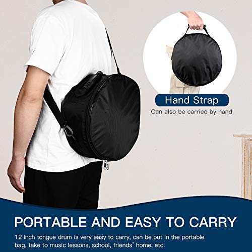 Ulalov Steel Tongue Drum-12 Inch 13 Note Handpan Drum, Steel Drums, Tongue Drums for Adults with Padded Travel Bag, Book, Mallets, Finger Picks - Thumbnail 5