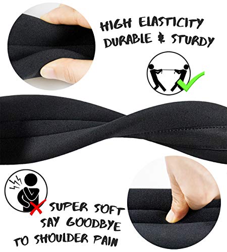 Wepop Guitar Strap Elastic Soft Comfortable Neoprene Leather 3.4In Bass Acoustic Electric Guitar (391) #TOP3