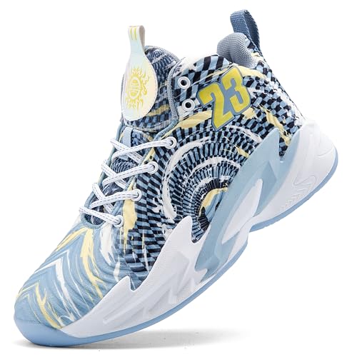 Image of Men's Basketball Shoes Fashionable Breathable Anti Slip Sports Shoes Outdoor Running Fitness Training Shoes