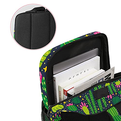 Sac à dos ordinateur portable décontracté à motif cactus pour le travail