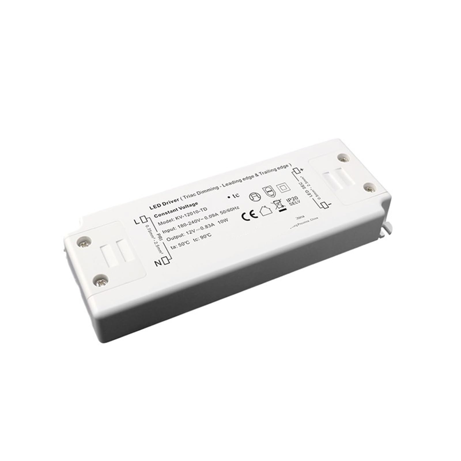 Alimentatore driver LED 200WLED | Uscita: 12V/24V; Potenza: 15W/25W/50W/75W; Caratteristiche: Corpo in plastica(12V 10W)