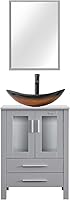 Vista 27 de eclife Tocador de Baño Moderno de 24" Combo Lavabo Gabinete Independiente con Puerta de Cierre Suave, Sin Lavabo de Recipiente, Grifo, Desagüe