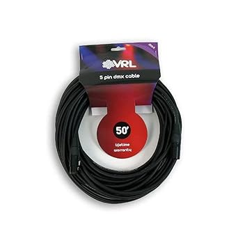 Elite Core VRL VRLDMX5P50 5-Pin DMX Cable, 50-Feet