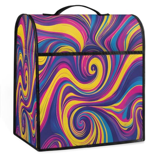 Coffee Maker Cover Colorful Abstract Pattern Kitchen Appliance Covers Small Appliance Covers Blender Cover Juicer Cover Dust Covers for Kitchen Appliances with Top Handle and Pockets,Washable,B87