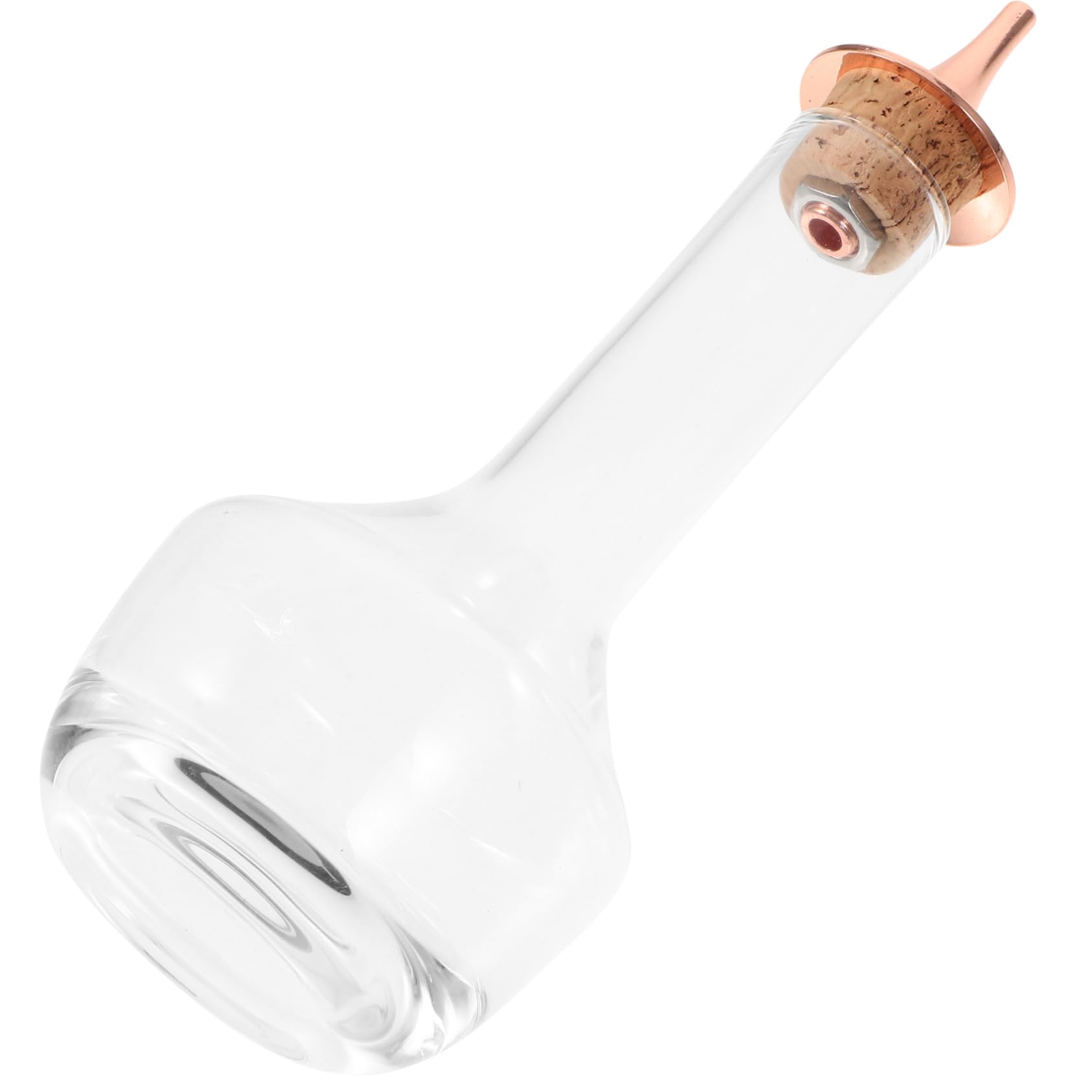 COLLBATH 2stücke Glass Bitter Bottle Mit Roségold-Dasher Deckel Für Cocktails Und Barbedarf Stilvolle Langlebige Glaskaraffe Für Zuhause Restaurants Und Bars