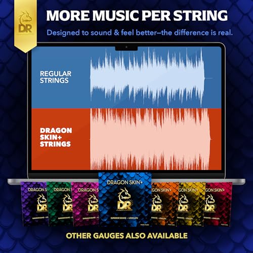 DR Strings Acoustic Guitar Strings | DRAGON SKIN+ Coated 80/20 Bronze | DA8-12 | Superior Sound with Comfortable Feel & Long Life | Light 12-54 (DA8-12) by DR Strings - Used condition - Image 6
