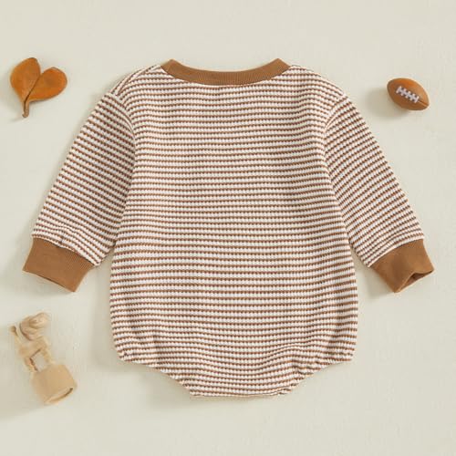 Seyurigaoka Baby Football Outfit Newborn Boy Girl Game Day Long Sleeve Bubble Romper Infant Fall Winter Clothes3