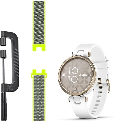 Miniatura 4 de Sport Mesh Strap Compatible with Garmin Lily GPS Smartwatch Bands Woven Nylon Replacement Accessory Watch Wristband with Remove Band Tool