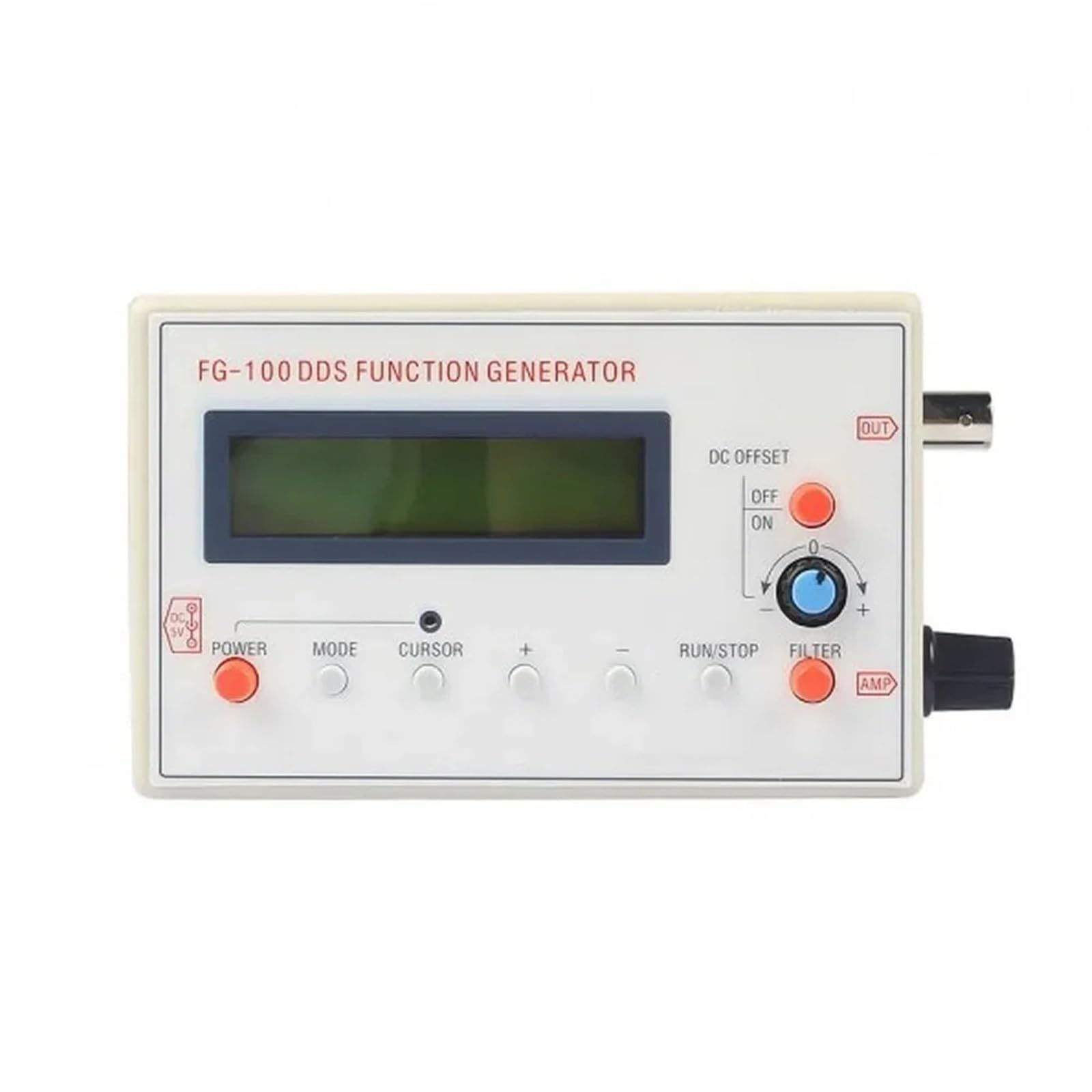 FG-100 DDS Función Generador de Señal Contador de Frecuencia 1HZ-500KHz Módulo de Señal Sinusoidal Cuadrado Triángulo Sierra Wave