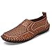 GITVIENAR Herren Stilvoll Loch Sandalen Klassische Riemchen Atmungsaktiv Mesh Coole Urlaub Freizeit Slip on Faule Strandschuhe Flache Weichem rutschfeste Segelschuhe Farbe Grün Größe 44