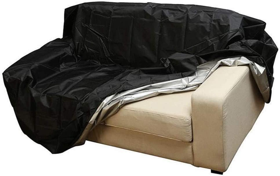 Outdoor Garden Bench Cover Black Patio Loveseat Sofa Covers Waterproof Heavy Duty Oxford Patio Furniture Covers for Outside Backyard Veranda Lawn
