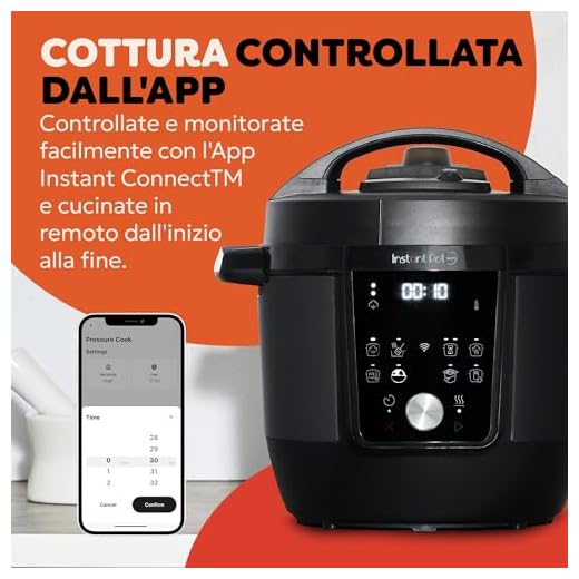 Instant Pot Plus – Multicooker 9 in 1 da 5,7L in acciaio inossidabile spazzolato, cuoce a pressione, cottura lenta, cuociriso, rosola, prepara yogurt, scalda, cuoce a vapore, sous vide, sterilizza
