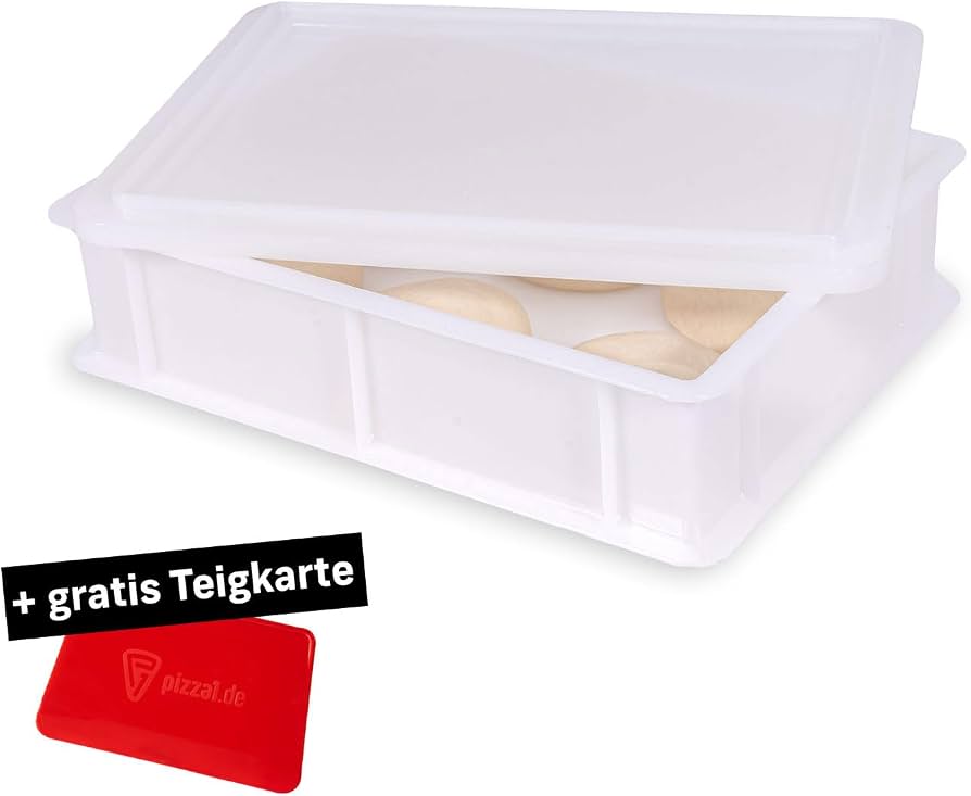 Produktbild von 10er Set Pizzaballenbox – Transportbox Für Pizzateig, Gastrobox 60x40x7 Cm, Von Gastlando, Kunststoff