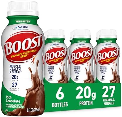 BOOST High Protein Balanced Nutritional Drink, Chocolate, 8 FL OZ, 6 pk