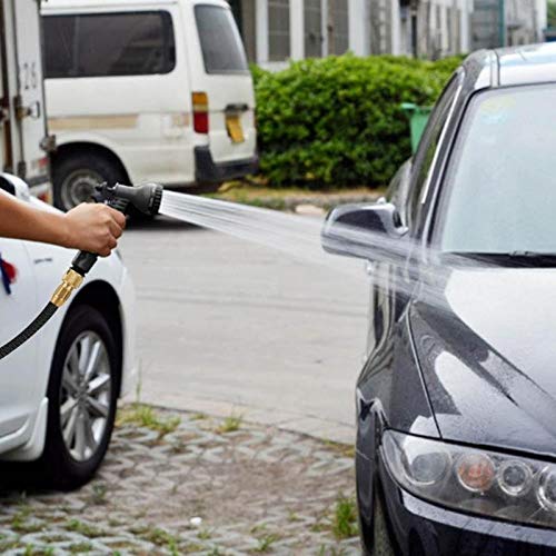 Pistola ad acqua regolabile in plastica ad alta pressione ugello per tubo da giardino perfetto per innaffiare piante e pulizia auto Design ergonomico (colore: nero)