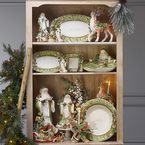 Fitz-and-Floyd-Holiday-Home-Green-Santa-Serving-Decor-Bowl-135-Inch Fitz and Floyd Holiday Home Green Santa Serving Decor Bowl 135 Inch