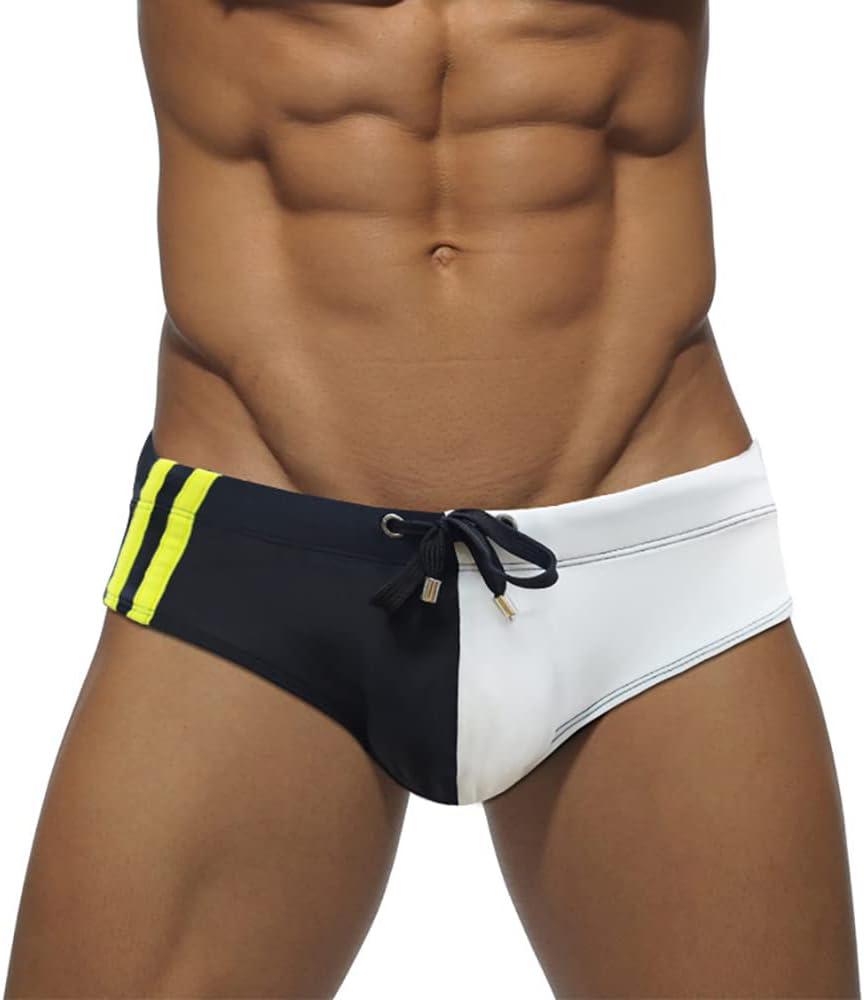 Men's Swim Briefs Swimsuits Bikini Bottom Trunks, XL, Nylon and Elastane, Low Rise, Quick-Dry Fabric, Perfect for Beach, Surfing, Water Sports, Pool Parties, etc.