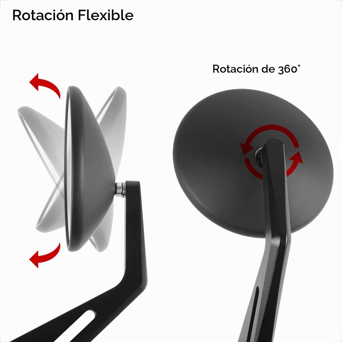 Evermotor universal CNC aluminio aluminio retrovisores manillar motocicletas conjunto Homologado