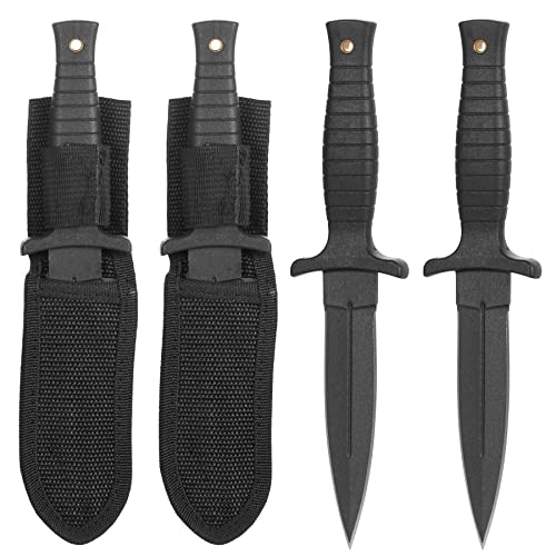 KOSxBO 2er SET Knife Dolch Outdoor Messer in Schwarz Gesamtlänge 23cm perfekt als Survival Messer feststehende Klinge Bushcraft incl. Holster KOSxBO 2er SET Knife Dolch Outdoor Messer in Schwarz Gesamtlänge 23cm perfekt als Survival Messer feststehende Klinge Bushcraft incl. Holster