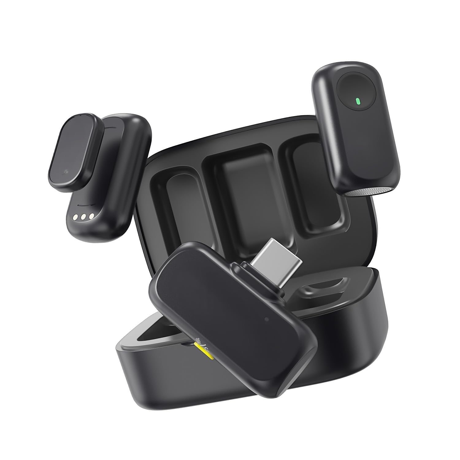 HollylAnd Lark A1 Duo Wireless Magnetic Microphone for i-Phone15/16/iPad/Android Phone, Mini Wireless Mic with 3-Lv Noise Cancel, EQ&Reverb, 6-Lv Gain Control for YouTube Podcast Vlog Content Creation-picture-31