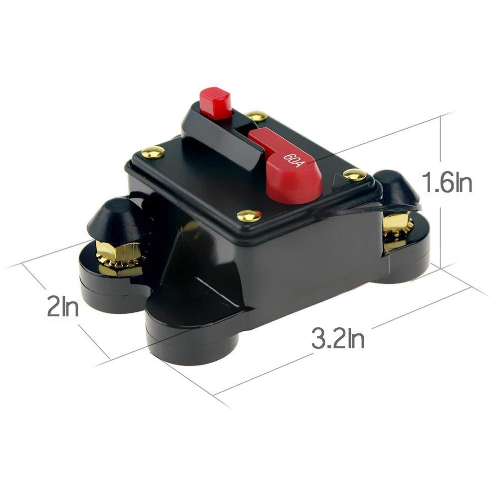 DAZZLEEX Interruttore Di Ripristino Manuale 125A, Fusibile Interruttore Automatico Per Auto Impermeabile 30-300A AMP, Ripristino 12V-48V DC Car Boat - Foto 9