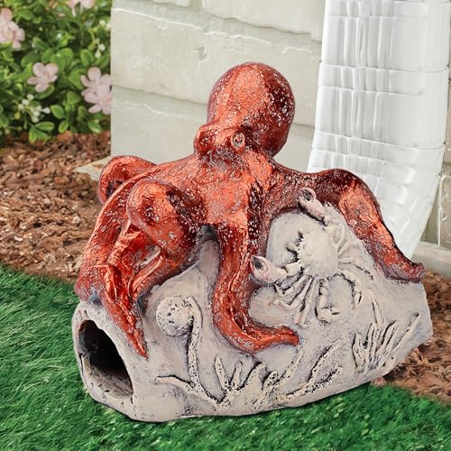 Noegrus Real Octopus Gutter Downspout Extender Statue, Garden Animal Decor