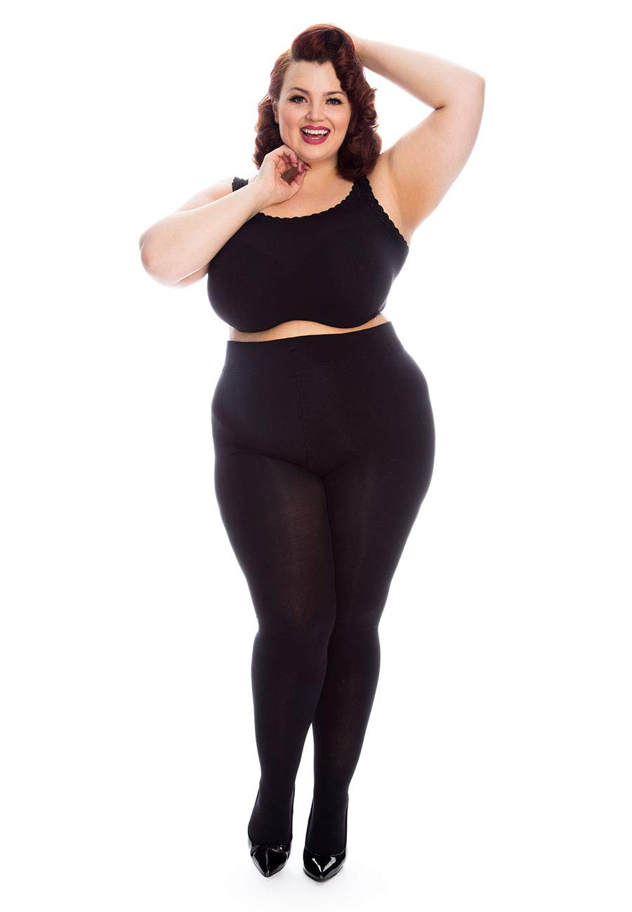 All Woman Medias gruesas de 150 denier, talla grande, 1 par, tallas 46 a 36 +