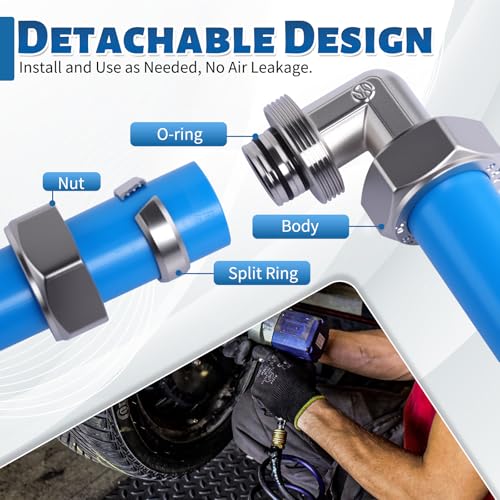 Image of 3 /4 inch x 100FT Shop Air Line Kit, 99PCS Compressed Air Piping Kit