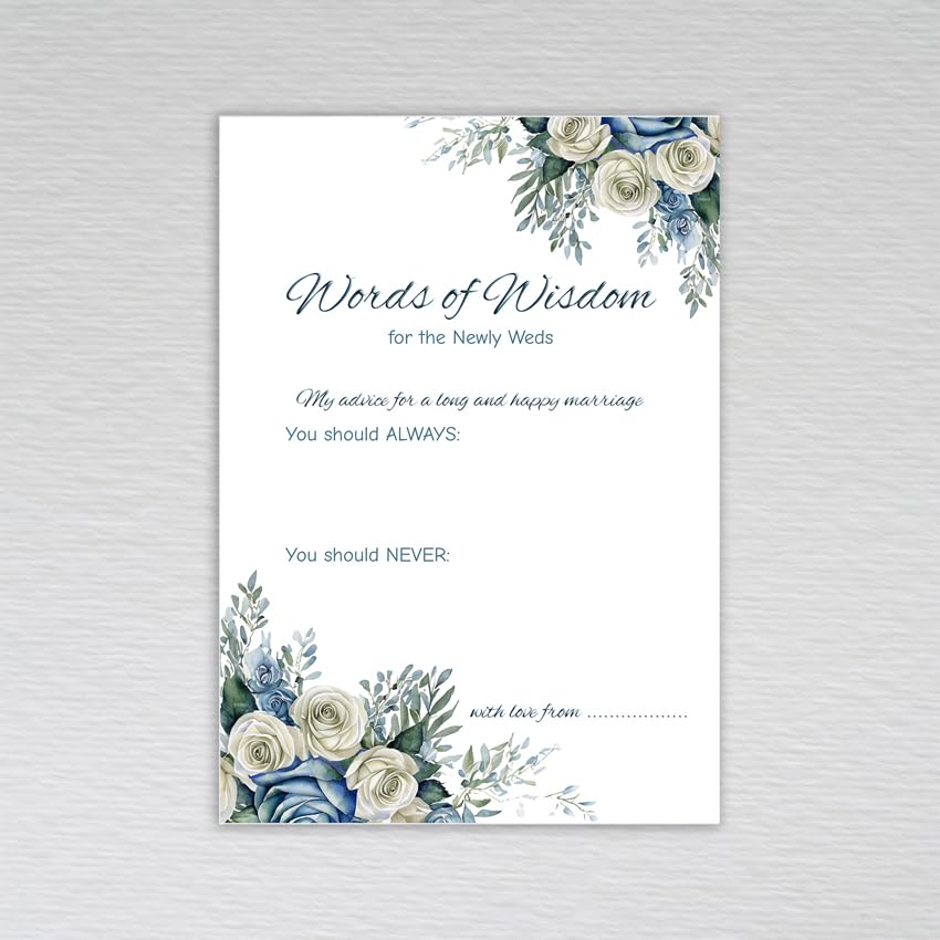 Webspectations Pack of Table Trivia: Dusty Blue Wedding Trivia (Pack of 50 without Envelopes) โ image 1