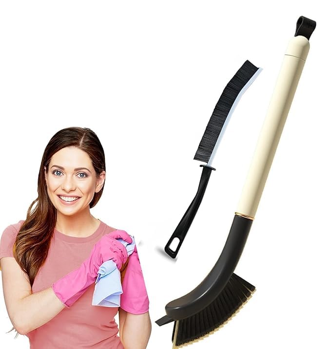 2 Grout Cleaning Brush - Hard Bristle Crevice Cleaning Brush, Multifunctional Gap Cleaning Scrub Brush, Cleaning Tools for Household Use, Home, Kitchen, Bathroom, Window, Vehicle, Faucets,Toilet