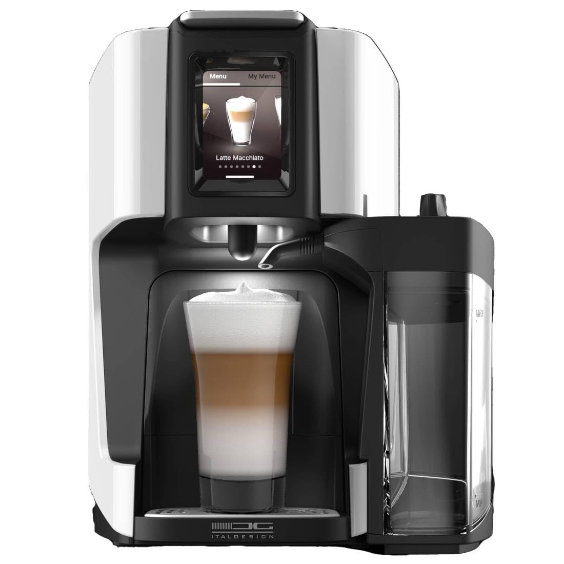 ESSSE CAFFÈ Macchina da caffè S20.Latte per Espresso e Cappuccino - con Display - colore rosso (Bianco)