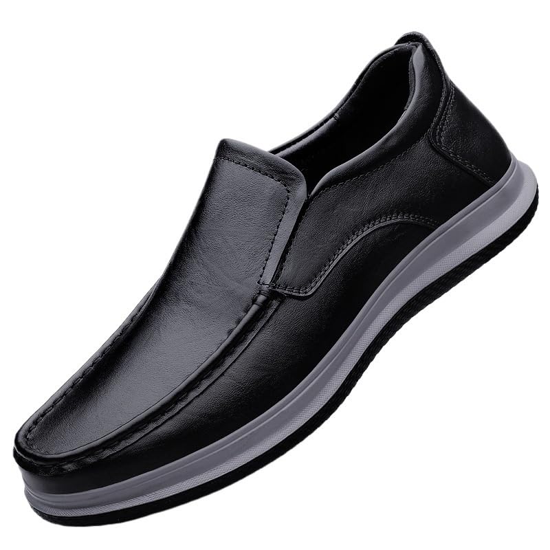 Men's Slip-on Shoes Height-Increasing wear-Resistant Shoes for Men(D,6.5)