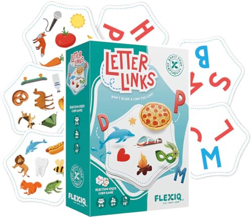 FlexiQ Liens Lettres | Jeu de cartes pour enfants à partir de 6 ans | 2 à 6 joueurs | 15 minutes de temps de jeu ou plus