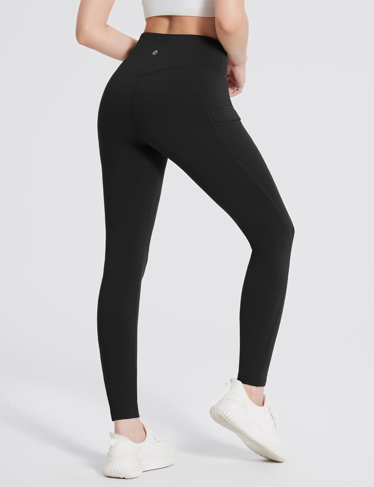 BALEAF Leggings Termici da Donna con Tasche Jeggings Pantaloni da Trekking Pantaloni Termici Invernali Leggings da Trekking Vita Alta Leggings idrorepellenti