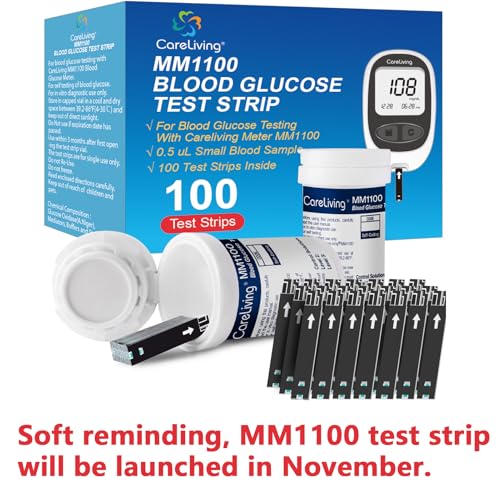 Careliving MM1100 Blood Glucose Monitor Kit With 100 Test Strips, 100 Lancets, 1 Blood Glucose Meter thumb #6