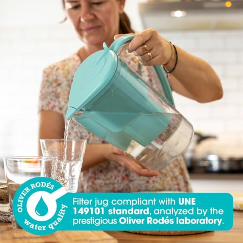 Image of Alkanatur Water Filter Pitcher Removes Fluoride, Microplastics, PFAs - Adds Magnesium - Hydrogenates & Ionizes Water - Removes Chlorine, Heavy Metals - Certified UNE 149101:2015