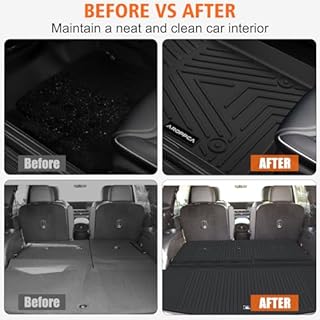 All Weather Car Floor Mats Cargo Liner with Backrest Mat for 2026 Hyundai Palisade 7 Seater (Only Fit Fuel), TPE Rubber Liners Full Set Automotive Mats for 2026 Hyundai Palisade Accessories