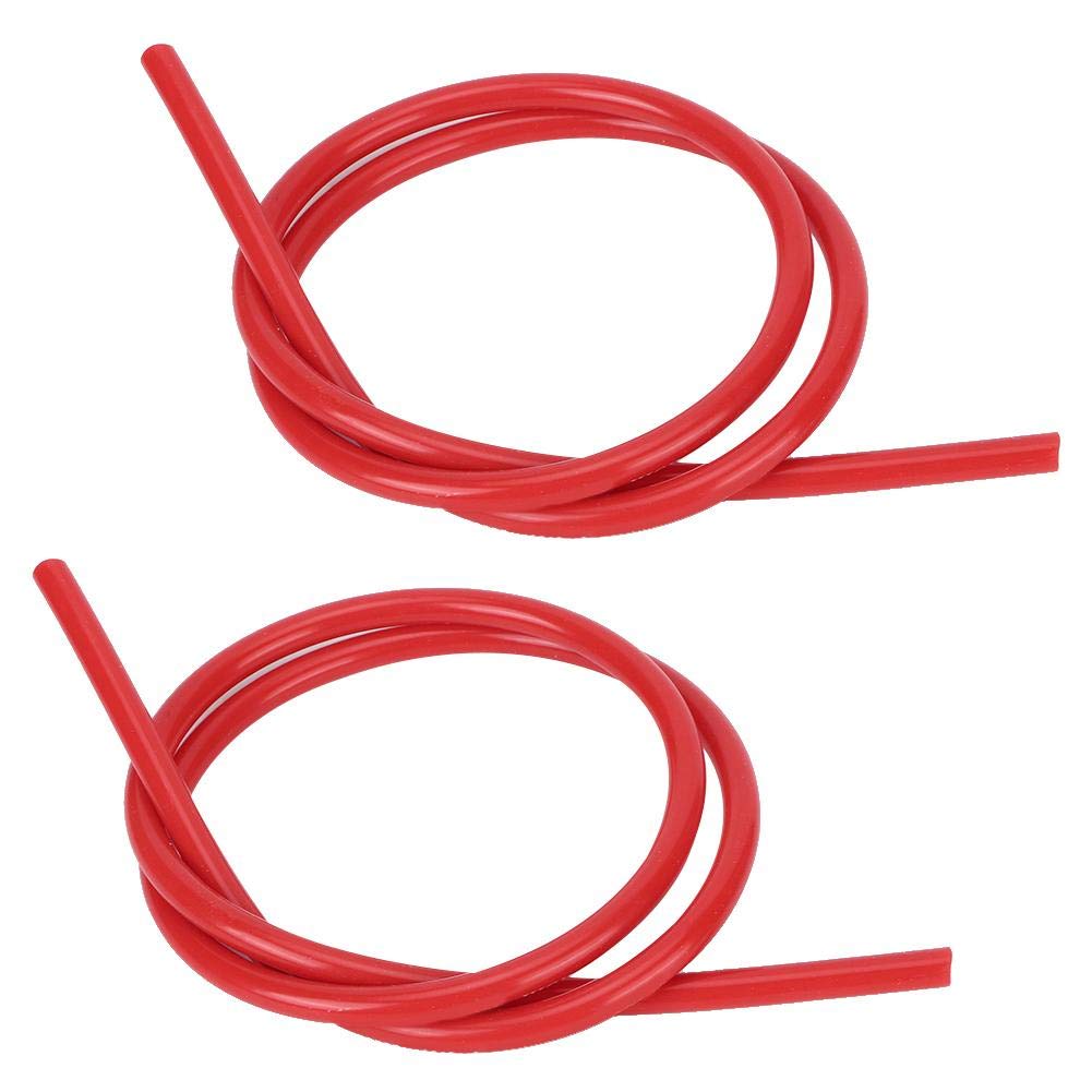 2 pezzi Cavo di accensione per candele, 8MM Cavo Candela Silicone con Nucleo in Carburo(1M)(Rosso)