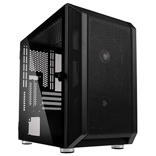 Boîtier Micro ATX Citadel Mesh noir avec vitre latérale pour PC compact