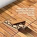 HOMGX 27 PCS Interlocking Patio Deck Tiles, 12” x 12” Acacia Hardwood Flooring, Tools-Free Assembly, 27 sq. Ft Wood Deck Tile for Patio, Balcony, Poolside, Outdoor & Indoor, Natural, Stripe Pattern